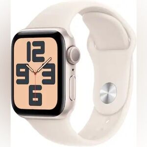 Apple Watch SE 2nd Gen (GPS) 40mm Starlight Aluminum Case w/ Starlight Band S/M